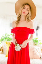 Load image into Gallery viewer, Alba Ruffled Off The Shoulder Maxi Dress

