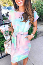 Load image into Gallery viewer, Alice Cotton Candy Pocketed Tie Dye Dress
