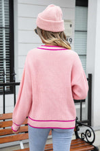Load image into Gallery viewer, Waffle Knit V-Neck Cardigan with Pocket
