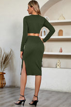 Load image into Gallery viewer, Cutout Crisscross Round Neck Long Sleeve Dress
