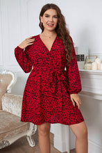 Load image into Gallery viewer, Plus Size Long Sleeve Surplice Neck Dress
