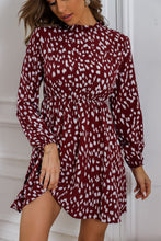 Load image into Gallery viewer, Mock Neck Long Sleeve Printed Dress

